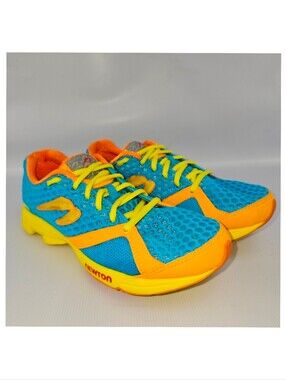 Newton Women's Distance 8 Running Shoe Orange Blue Yellow Size 7.5
